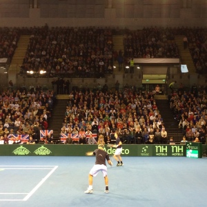 Jamie Murray and Dom Inglot at Davis Cup, Glasgow