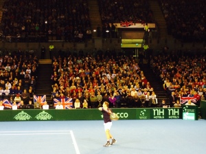 Andy Murray at Davis Cup, Glasgow